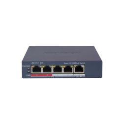 Hikvision 4 port Smart POE switch 60w POE budget  Hikvision topology management  1 10/100 RJ45 uplink 