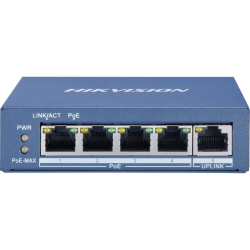 Hikvision 4 port unmanaged gigabit POE switch 60w POE budget. 1 gigabit uplink port