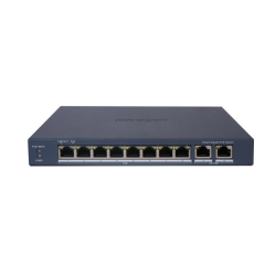 Hikvision Hikvision 8-port smart gigabit POE switch 110w POE budget  Hikvision topology management  2 gigabit RJ45 uplinks 