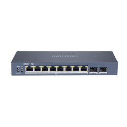 Hikvision 8 port Smart gigabit POE switch 110w POE budget  Hikvision topology management  2 SFP ports 