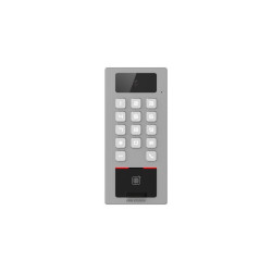 Hikvision IP65 Access control terminal 10 000 fingerprint capacity  100 000 card capacity  Pin pad  IP video intercom support  WiFi 12/24VDC 